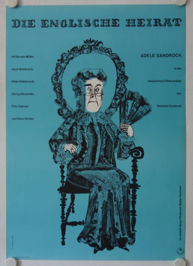 Die englische Heirat originales deutsches Filmplakat (R50s)